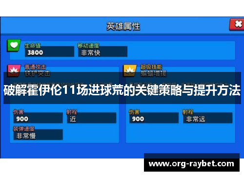 破解霍伊伦11场进球荒的关键策略与提升方法